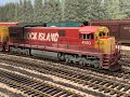 U30C Locomotives Handling Tonnage on the Rock Island Lines in HO Scale