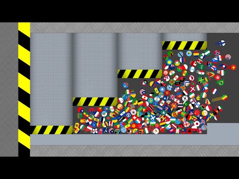 Shutter Crush #10 - Marble Race Countries in Algodoo