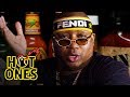 E-40 Asks a Fan to Save Him While Eating Spicy Wings | Hot Ones