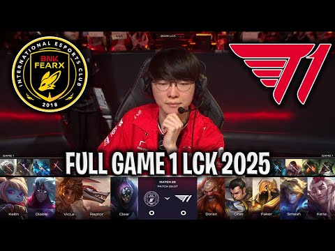 FAKER AZIR IS BACK! - BFX vs T1 GAME 1 LCK SPRING 2025 W3D3 | FEARX vs T1 G1 LCK 2025