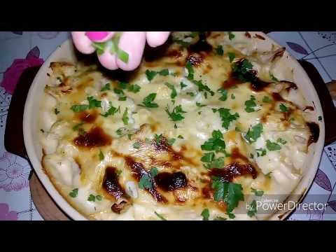 Запеченная ЦВЕТНАЯ КАПУСТА под СЛИВОЧНО- СЫРНЫМ СОУСОМ.