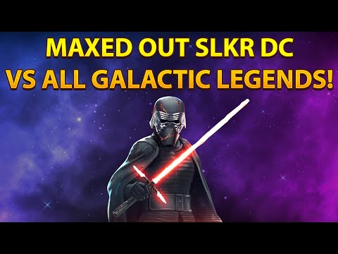MAXED OUT SLKR DC VS ALL GALACTIC LEGENDS (Exept Jabba)!Galaxy of Heroes.