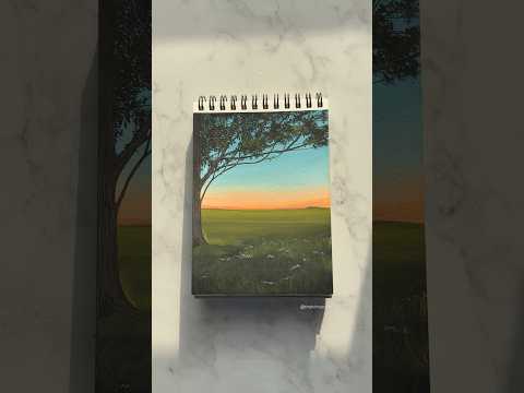 Paint a beautiful sunset with me✨ #painting #shortvideo #youtubeshorts #drawing