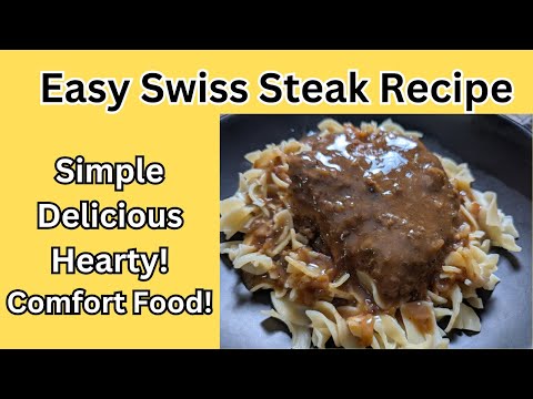 Swiss Steak Cube Steak with onion Gravy. Tender and hearty, make it any night of the week!