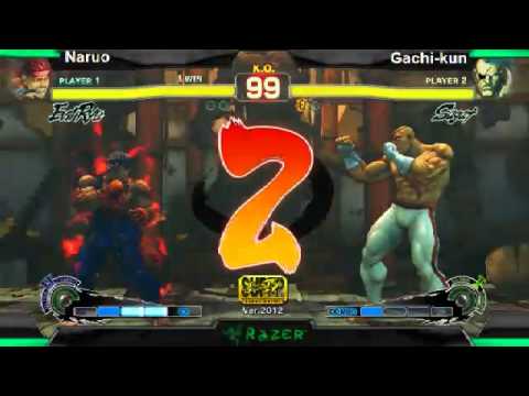 SS2K12 AE2012: Naruo (Evil Ryu) vs Gachikun (Sagat) - Day 1 (Losers Pool Match)