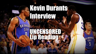 Kevin Durant Interview on Going Back to Oklahoma City LIP READING
