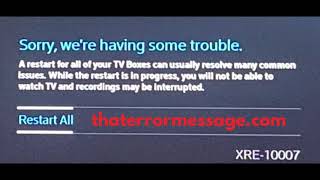 XRE-10007 (Xfinity/Comcast) error