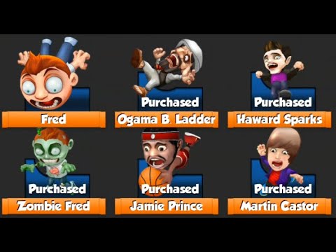 Super Falling Fred - All Character's Deaths