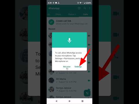 To Call Allow Whatsapp Access To Your Microphone Tap Settings Permissions And Turn Microphone On