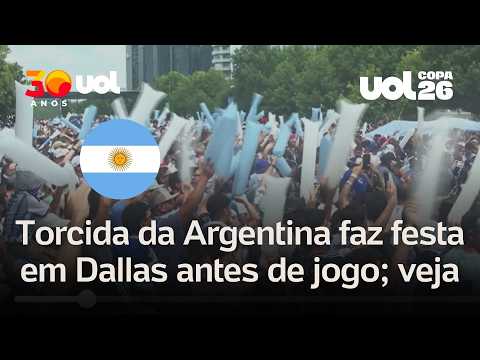 Torcida da Argentina transforma Dallas em Buenos Aires antes de jogo contra a Áustria pela Copa