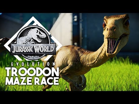 TROODON DINOSAUR MAZE RACE! | Jurassic World: Evolution Dinosaur Maze