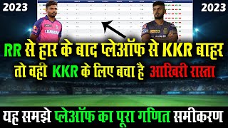 How Can KKR Still Qualify For Playoffs 2023 After Lose Against RR | Can KKR Qualify For Playoffs