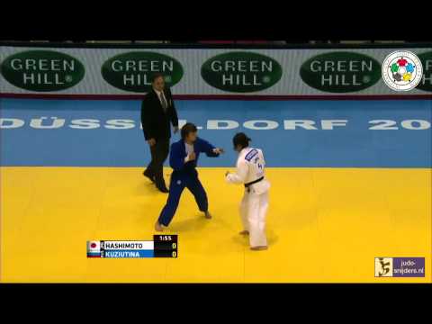 Judo 2014 Grand Prix Dusseldorf: Hashimoto (JPN) - Kuziutina (RUS) [-52kg] final