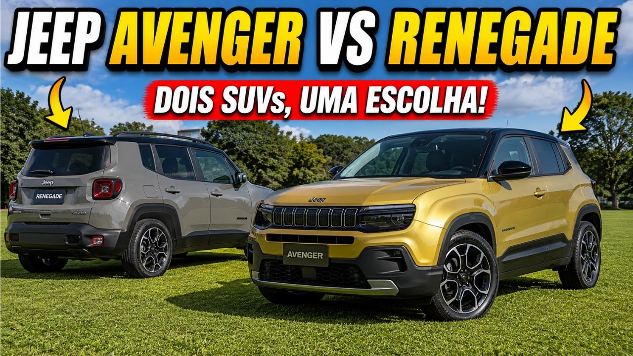 JEEP AVENGER ou RENEGADE: QUAL SUV VALE MAIS a PENA EM 2027?