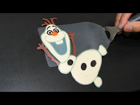 Pancake Art - Frozen Olaf Disney Snowman by Tiger Tomato