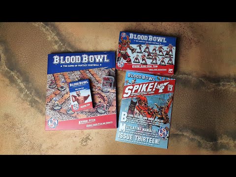 Blood Bowl Skull-Tribe Slaughterers Khorne Team, Accessories and Spike 13 Unboxing