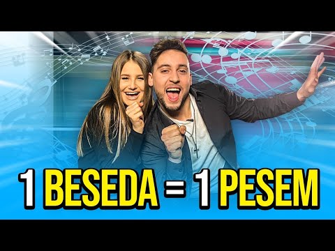 1 beseda 1 pesem 🎶 | Kdo jih pozna več? | Ula Ložar & Rok Piletič