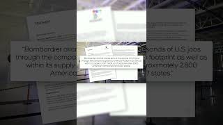 Bombardier releases a statement underlining its contributions to the A