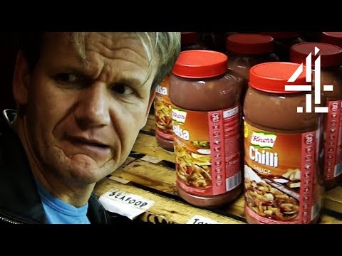 ラムジーが信じられない！シェフが使っているのは市販のソースだけ！？| ラムジーのキッチンの悪夢 (Ramsay CAN'T BELIEVE Chef Only Uses Store-Bought Sauces! | Ramsay's Kitchen Nightmares)