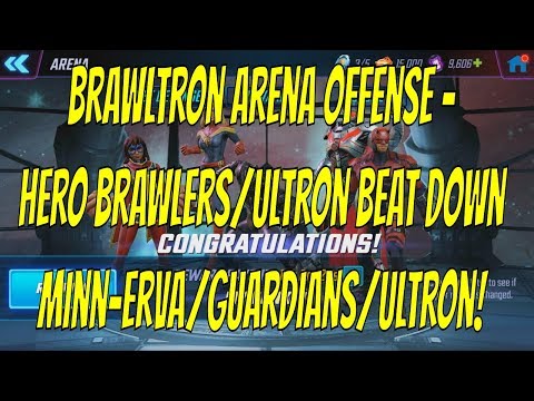 Brawltron Arena Team - Hero Brawlers/Ultron Beat Down Minardians/Ultron! - Marvel Strike Force