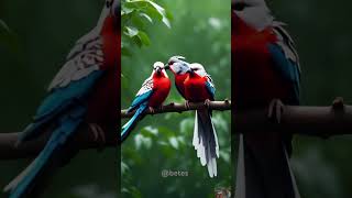 Wings of Light The Dazzling World of Birds #nature #ai #oiseaux #parrot #shorts