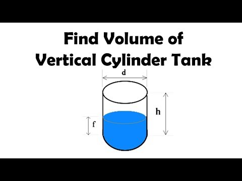 Part of a video titled How To Calculate Volume & Volume of Liquid Inside Vertical Cylinder Tank