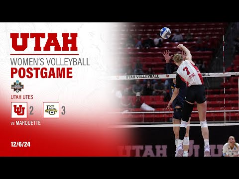 Utah: 2 - Marquette: 3 - Postgame Press Conference | Round 2 NCAA Women's Volleyball Tournament