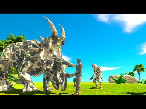 TERMINATOR TRICERATOPS SURPRISE ATTACKS  - Animal Revolt Battle Simulator ARBS