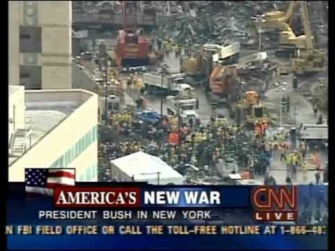 CNN 9/11 LIVE TV Coverage (9/14/01) 4:45 P.M - 5:00 P.M
