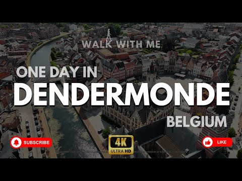 🇧🇪 [4K] Exploring DENDERMONDE - Discover Belgium | Walking Tour with Captions | drone footage