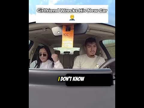 She Grabbed The Wheel… Instantly Regretted It #funny #ragedrive #car #memes #accident #viral #shorts