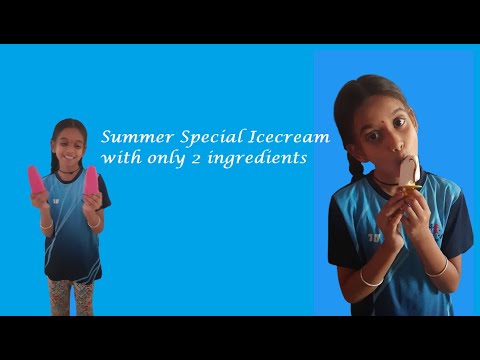 Easy Homemade Ice Cream Recipe with only 2 ingredients | yummy icecream | lithika fam | part 01