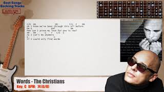 🎸 Words - The Christians Guitar Backing Track with chords and lyrics