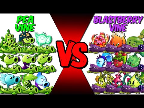 Team PEA VINE vs BLASTBERRY VINE - Who Will Win? - PvZ 2 Team Plant vs Team Plant
