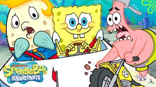 Every Vehicle Ever 🚗 | 45 Minutes | SpongeBob