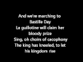 Rush-Bastille Day (Lyrics)