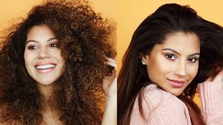 Straighten Curly Natural Hair - No Heat Damage Pt 2 | Chasing Method