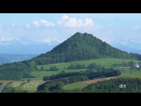 Gute Aussichten ins Hegautal, auf den Bodensee u. die Berge