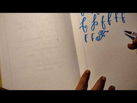 Alfabeto Lettering letra F- Caligrafía moderna letra F