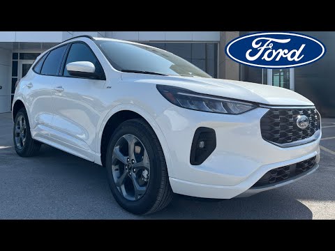 2023 Ford Escape ST-Line Select 401A AWD 2.0L EcoBoost in Star White Metallic Tri-Coat Walk-Around