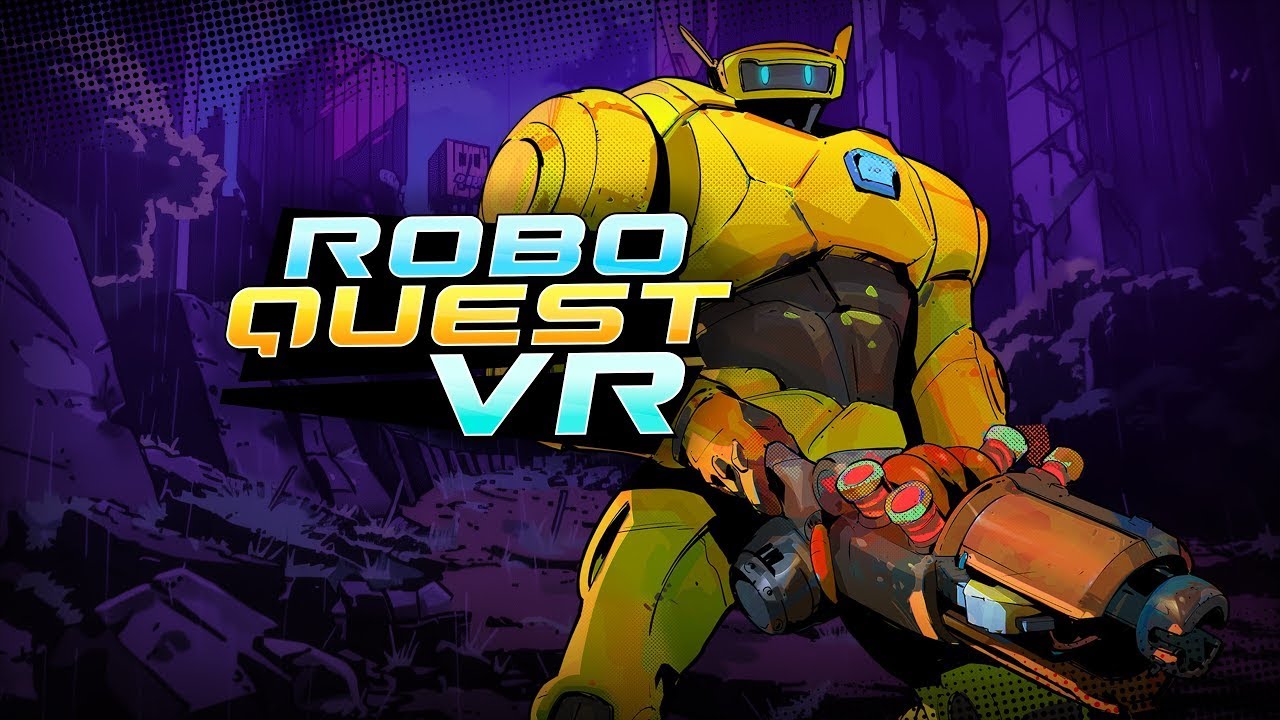 Roboquest VR official launch trailer gameplay showing fast first person robot combat