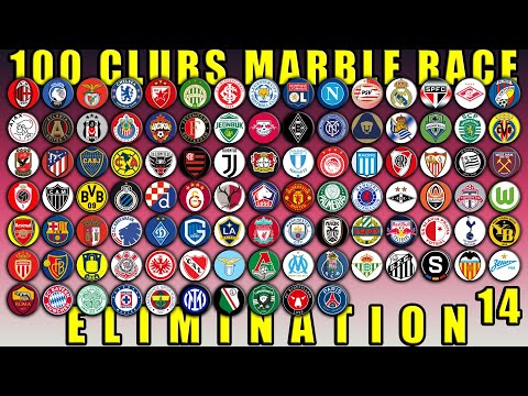 100 Clubs Elimination Marble Race in Algodoo #14 \ Marble Race King