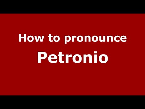 How to pronounce Petronio (Brazilian Portuguese/Brazil)  - PronounceNames.com