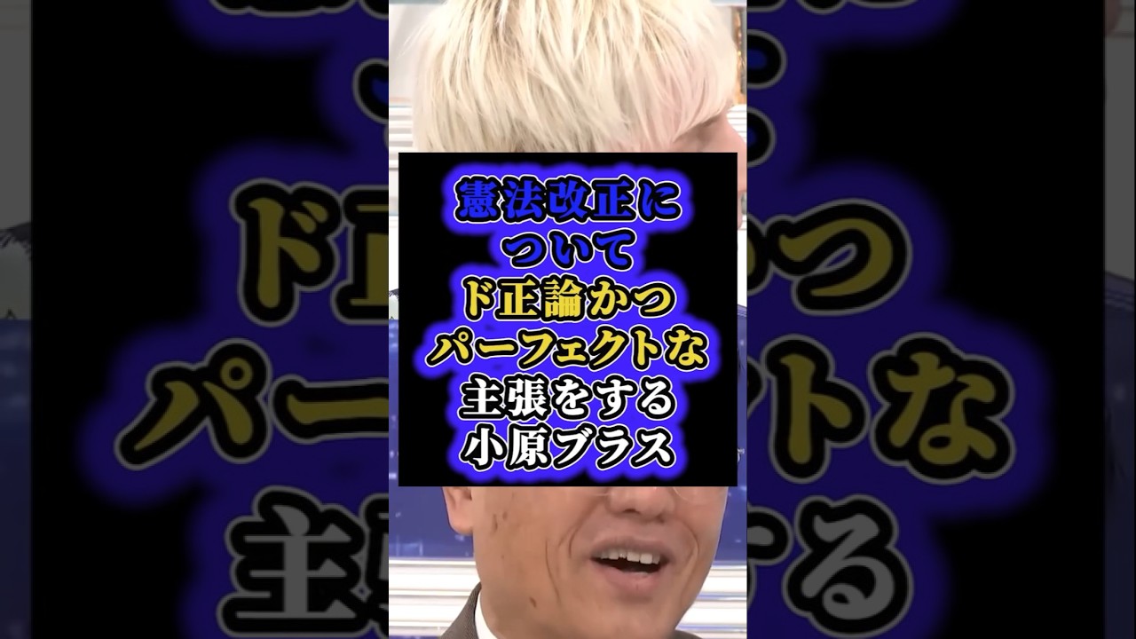 「いつまでタブー視してんの？」憲法改正についてパーフェクトな主張をする小原ブラス
