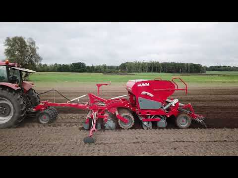 UNIA - AMBER 3000 duplo, wysiew okołonasienny ziarna i nawozu w okolicach Gniezna