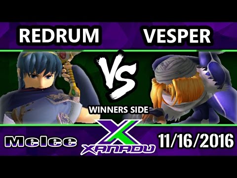S@X 176 - Redrum (Marth) Vs. Vesper (Sheik) - SSBM Tournament - Smash Melee
