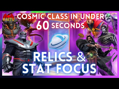 BEST STAT FOCUS AND RELICS FOR ALL COSMIC CHAMPIONS IN UNDER 60 SECONDS (Deathless Thanos included)