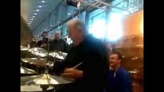 Charly Antolini performing at Bosphorus booth during Musikmesse 2010