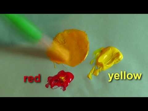 How To Mix Colors for Kids, Toddlers and Preschoolers Simple Color Mixing  For Children ,