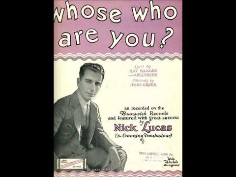 Nick Lucas "Falling In Love Again" Brunswick 6048 (1931) LYRICS = classic Marlene Dietrich song